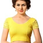 Women's Stretchable Readymade Saree Blouse Crop Top Choli Pack of 3||Readymade||Stretchable||Festive Collection