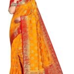 Sarees for Women Wear Cotton Silk Banarasi Sari Kanjivaram Soft 2024 Wedding Original Pure Kanchipuram Pattu Sadi with Blouse Piece (Barmasi)